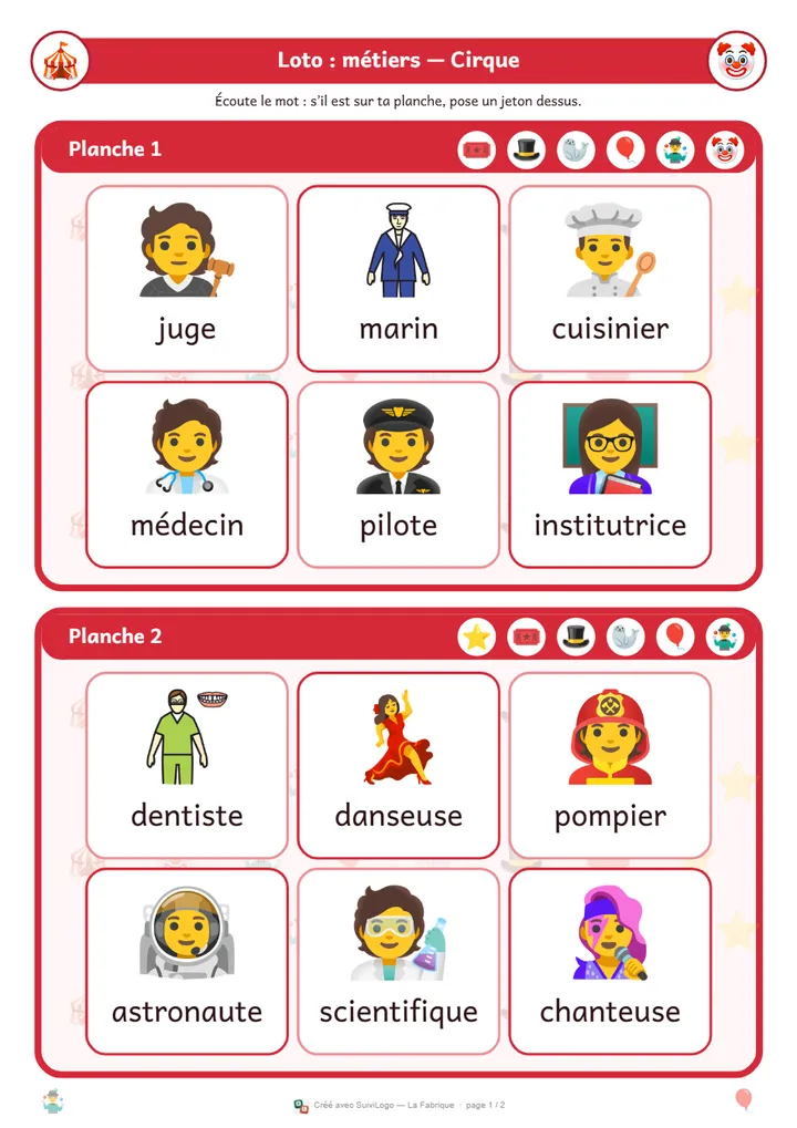 Une fiche de lexique
